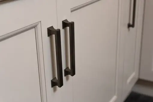 Alexander And Wilks Jesper Square Cabinet Pull 128mm C/C Dark Bronze Pvd AW813-128-DBZPVD