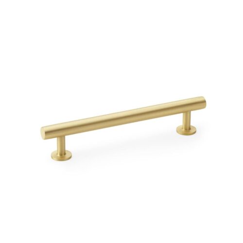 Alexander And Wilks Round T Bar Cabinet Pull Handle 160mm C/C Satin Brass AW814-160-SB