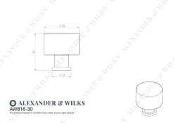 Alexander And Wilks Leila Hammered Cupboard Knob 30Mm Matt Black AW816-30-BL