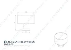 Alexander And Wilks Leila Hammered Cupboard Knob 35Mm Matt Black AW816-35-BL