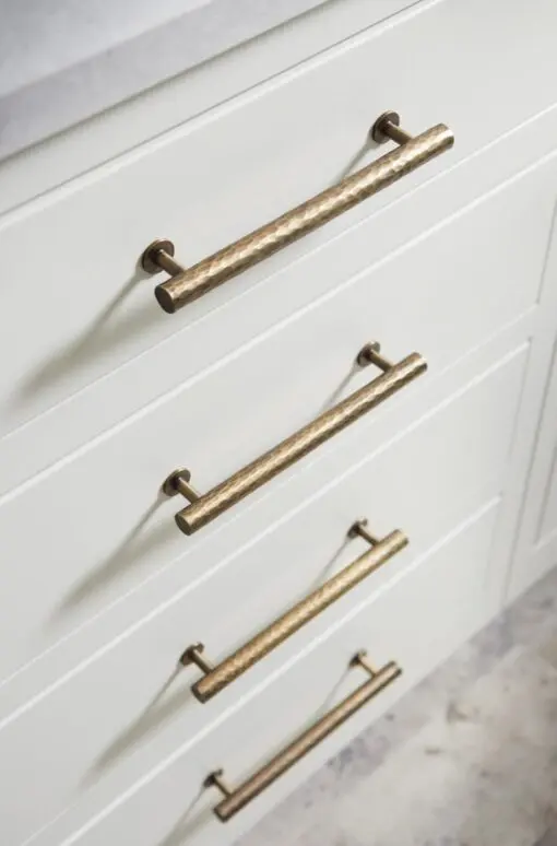 Alexander And Wilks Leila Hammered Cabinet Pull 160mm C/C Satin Brass AW817-160-SB