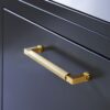 Alexander And Wilks Camille Knurled Cabinet Pull 160mm C/C Satin Brass Pvd AW819-160-SBPVD