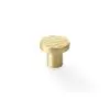 Alexander & Wilks Hanover Cupboard Knob Hammered Finish To Face Of Knob AW820-38-SB Satin Brass