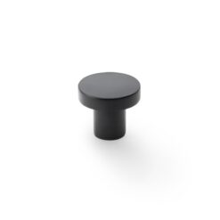 Alexander & Wilks Hanover Cupboard Knob Plain Surface On Face Of Knob AW821-38-BL Black