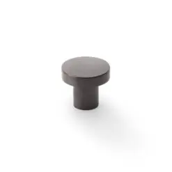 Alexander & Wilks Hanover Cupboard Knob Plain Surface On Face Of Knob AW821-38-DBZ Dark Bronze