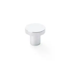 Alexander & Wilks Hanover Cupboard Knob Plain Surface On Face Of Knob AW821-38-PC Polished Chrome
