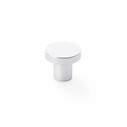 Alexander & Wilks Hanover Cupboard Knob Plain Surface On Face Of Knob AW821-38-PC Polished Chrome