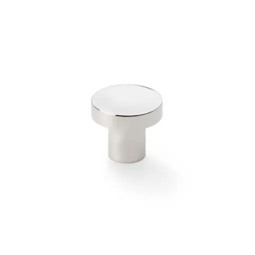 Alexander & Wilks Hanover Cupboard Knob Plain Surface On Face Of Knob AW821-38-PN Polished Nickel