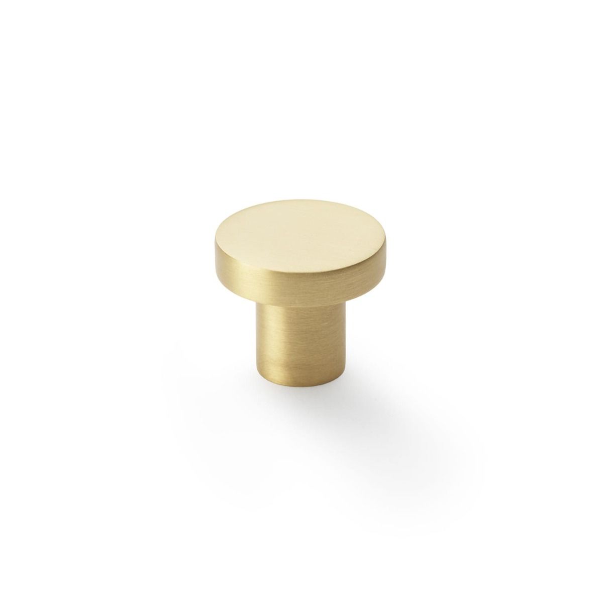 Alexander & Wilks Hanover Cupboard Knob Plain Surface On Face Of Knob AW821-38-SB Satin Brass