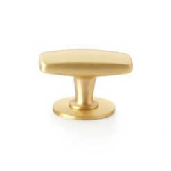 Alexander And Wilks Plain Soap Dish Knob Small 47mm Satin Brass AW822-47-SB