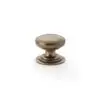 Alexander And Wilks 25mm Rnd Cup Knob Integral Stepped Rose Antique Brass AW825-25-AB