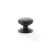 Alexander And Wilks 25mm Rnd Cup Knob Integralstepped Rose Black AW825-25-BL