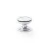 Alexander And Wilks 25mm Rnd Cup Knob Integral Stepped Rose Polished Chrome AW825-25-PC