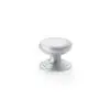 Alexander And Wilks 32mm Rnd Cup Knob Integral Stepped Rose Satin Chrome AW825-32-SC