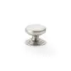 Alexander And Wilks 32mm Rnd Cup Knob Integral Stepped Rose Satin Nickel AW825-32-SN