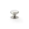 Alexander And Wilks 25mm Rnd Cup Knob Integral Stepped Rose Satin Nickel AW825-25-SN