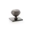 Alexander And Wilks Quantock Cupboard Knob 38mm Square Backplate Dark Bronze AW826-38-DBZPVD