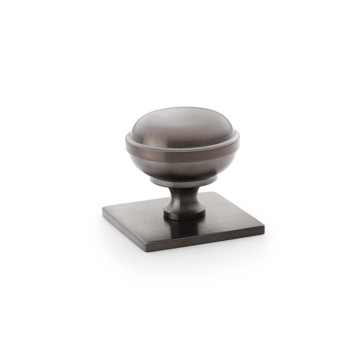 Alexander And Wilks Quantock Cupboard Knob 38mm Square Backplate Dark Bronze AW826-38-DBZPVD