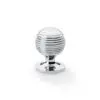Alexander & Wilks Caesar Cupboard Knob 32Mm On Round Rose AW832-32-PC Polished Chrome