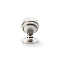 Alexander & Wilks Caesar Cupboard Knob 38Mm On Round Rose AW832-38-PN Polished Nickel