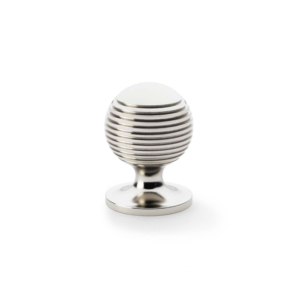 Alexander & Wilks Caesar Cupboard Knob 25Mm On Round Rose AW832-25-PN Polished Nickel