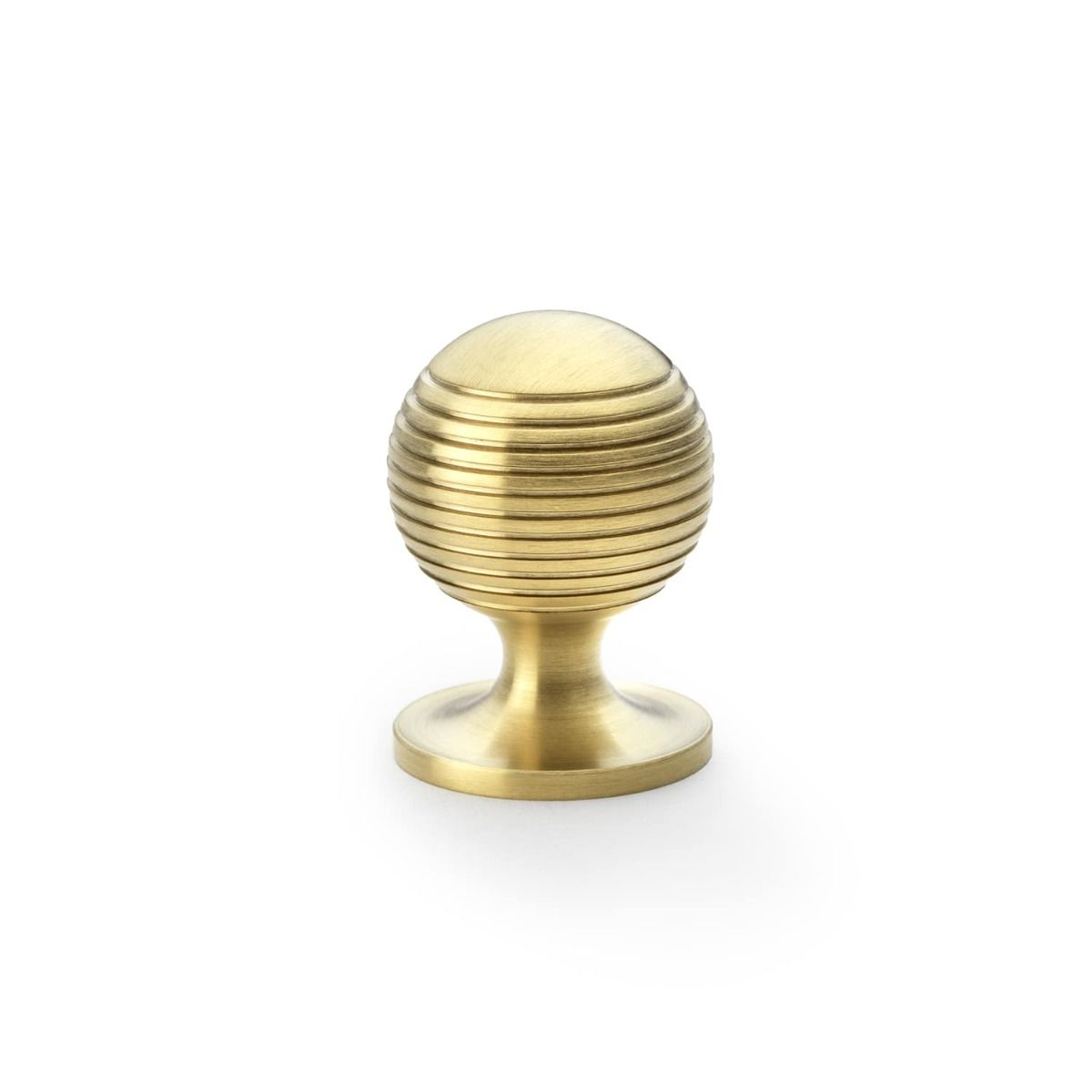 Alexander & Wilks Caesar Cupboard Knob 38Mm On Round Rose AW832-38-SBPVD Satin Brass Pvd