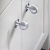 Alexander & Wilks Caesar Cupboard Knob 38Mm On Round Rose AW832-38-PC Polished Chrome