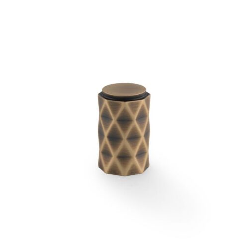 Diamond Cut Cylinder Cabinet Knob