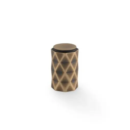 Diamond Cut Cylinder Cabinet Knob