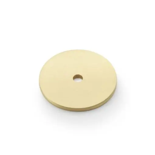 Alexander And Wilks Circular Backplate 35X3mm T/S Cabinet Hdw Satin Brass AW895-35-SB