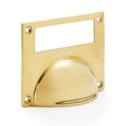 Alexander & Wilks Conway Card Pocket Flush Pull AW904UB Unlacquered Brass