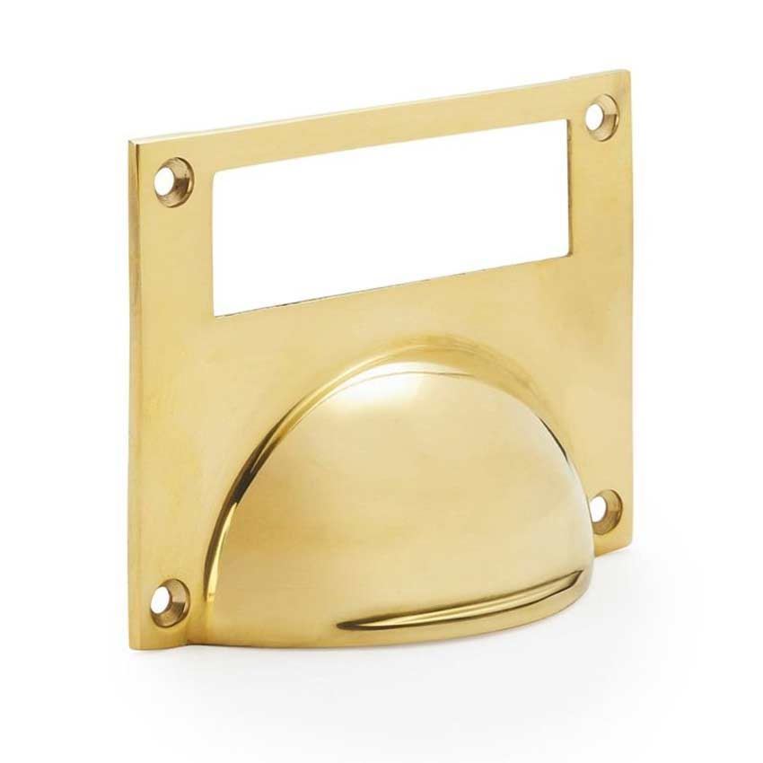 Alexander & Wilks Conway Card Pocket Flush Pull AW904UB Unlacquered Brass