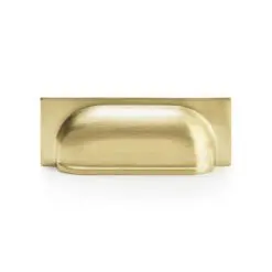 Alexander And Wilks Quantock Cup Pull Handle 40mm C/C Satin Brass AW907SBPVD