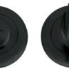 IRONMONGERY SOLUTIONS Bathroom Pack of Door Handle,Bathroom Locks,Turn & Release & Hinges - Pack of Door Handle in Matt Black Finish