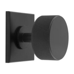 Carlisle Brass BP703MB40MB Knurled Radio Knob on Backplate 40mm Matt Black