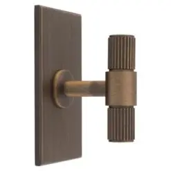 Carlisle Brass BP711AB76AB Lines T-Bar Knob on Backplate 76mm Antique brass