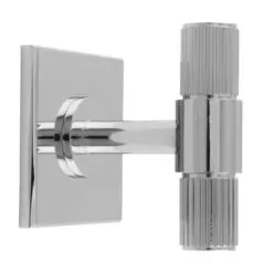 Carlisle Brass BP711CP40CP Lines T-Bar Knob on Backplate 40mm Polished Chrome