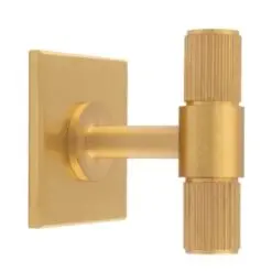 Carlisle Brass BP711SB40SB Lines T-Bar Knob on Backplate 40mm Satin Brass