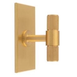 Carlisle Brass BP711SB76SB Lines T-Bar Knob on Backplate 76mm Satin Brass