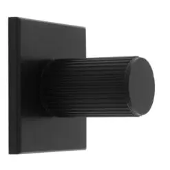 Carlisle Brass BP712MB40MB Lines Cylinder Knob on Backplate 40mm Matt Black