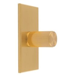 Carlisle Brass BP712SB76SB Lines Cylinder Knob on Backplate 76mm Satin Brass