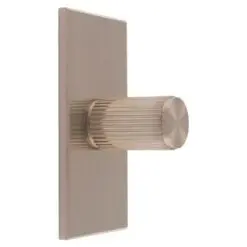 Carlisle Brass BP712SN76SN Lines Cylinder Knob on Backplate 76mm Satin Nickel
