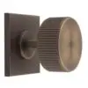 Carlisle Brass BP713AB40AB Lines Radio Knob on Backplate 40mm Antique brass