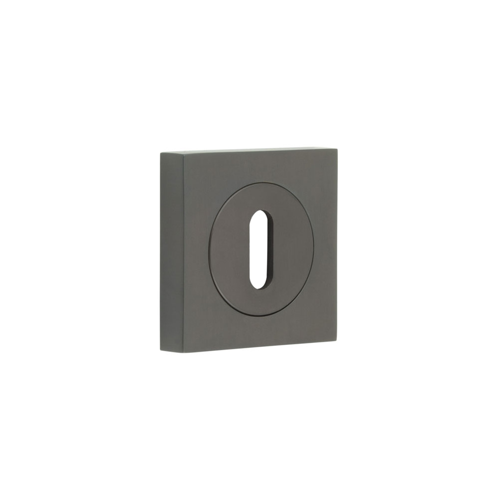 Burlington Standard Keyway Escutcheons Square Plain Rose Dark Bronze