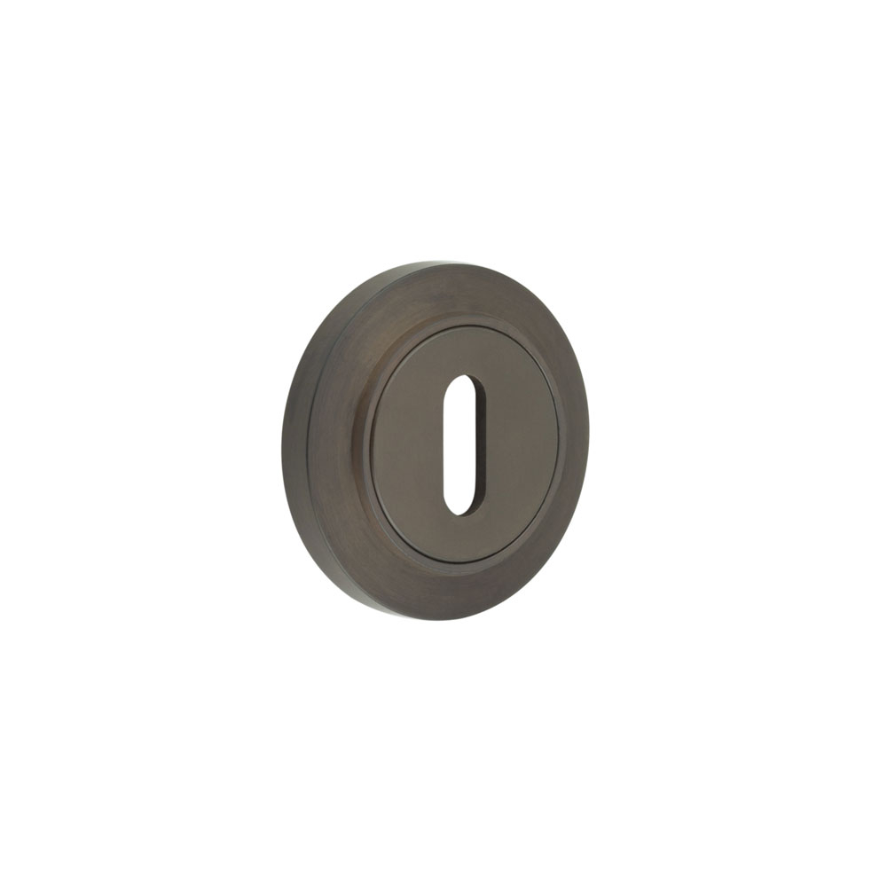 Burlington Standard Keyway Escutcheons Chamfered Rose Dark Bronze