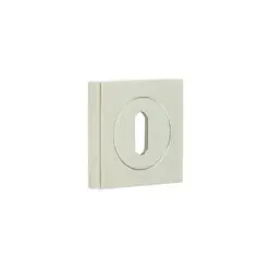 Burlington Standard Keyway Escutcheons Square Plain Rose Polished Nickel