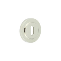 Burlington Standard Keyway Escutcheons Plain Rose Polished Nickel