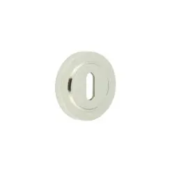 Burlington Standard Keyway Escutcheons Plain Rose Polished Nickel