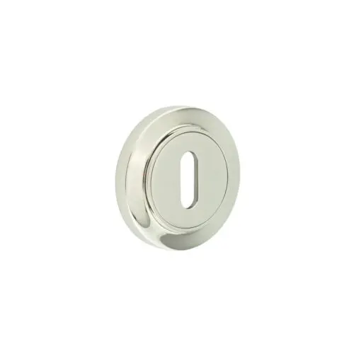 Burlington Standard Keyway Escutcheons Chamfered Rose Polished Nickel