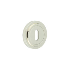 Burlington Standard Keyway Escutcheons Stepped Rose Polished Nickel